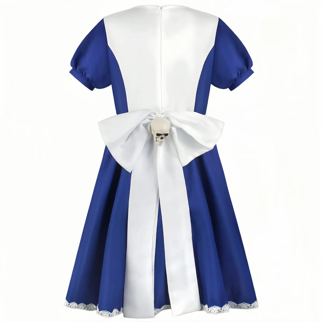 Madness Returns Alice Cosplay Costume Dress with Apron and Wig for Women