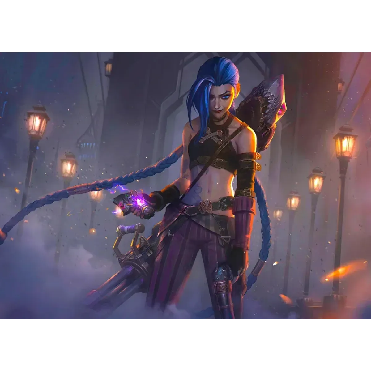 Arcane Jinx Cosplay Costume – LOL Season 2 Loli Outfit with Wig & Accessories